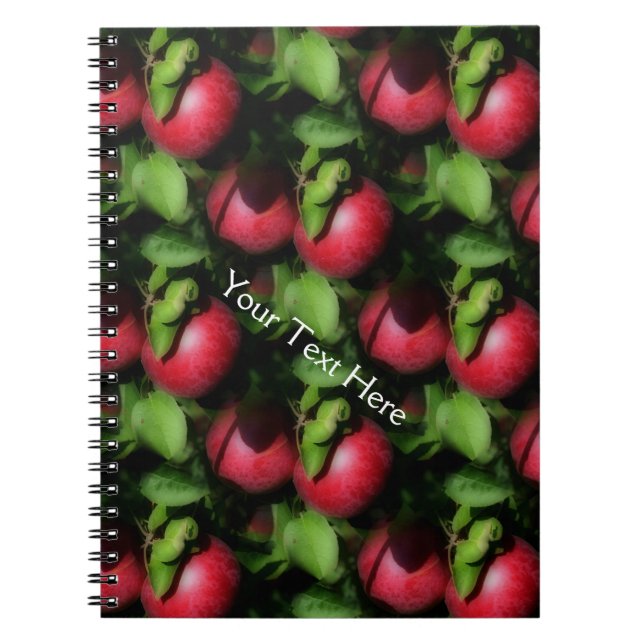 Red McIntosh Apples Nature Art Pattern Notebook (Front)