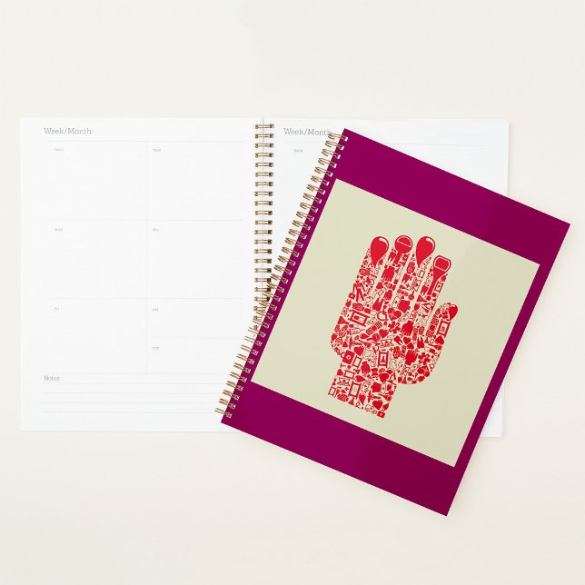 Red Medical Hand Symbol Healthcare Planner (Creator Uploaded)