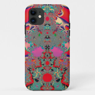 Red Meditation Fractal Abstract Art Case-Mate iPhone Case