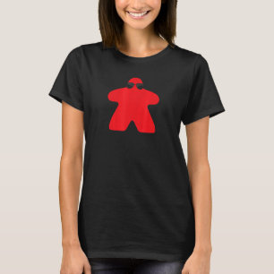 Red Meeple in Sunglasses Board Game Meeple in Red T-Shirt