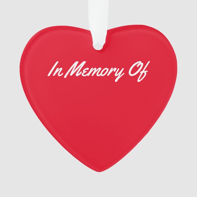 Red Memory Heart keepsake. Ornament (Front)