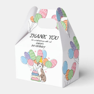 Red Merle Aussiedoodle Dog Birthday Thank You Favour Box