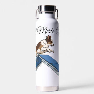 Red Merle Australian Shepherd Agility Water Bottle