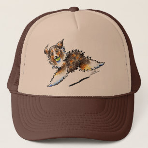 Red Merle Australian Shepherd Lets Play Trucker Hat