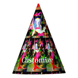 Red mermaid partying Slip-On Party Hat