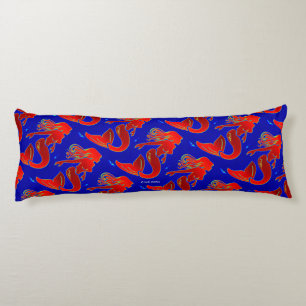 red mermaids partying Thunder_Cove Body Cushion