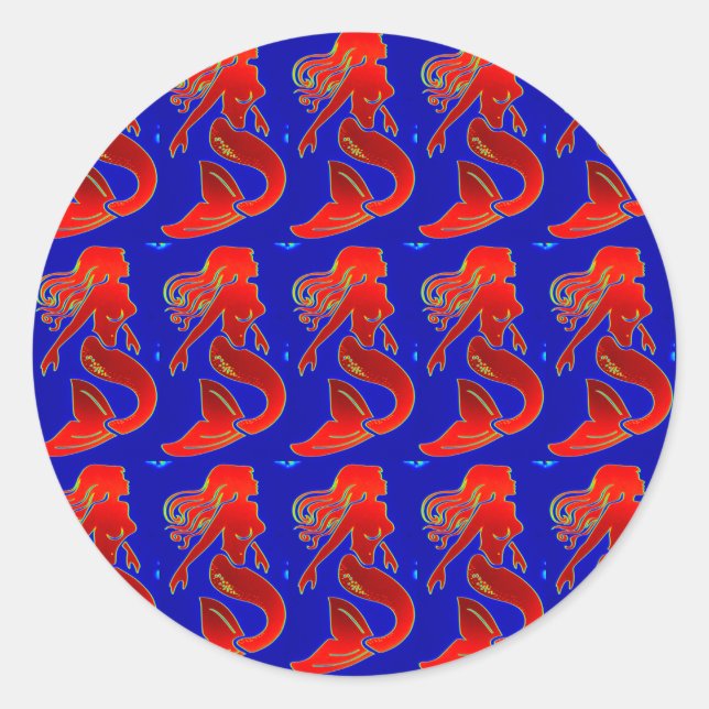 red mermaids sticker (Front)