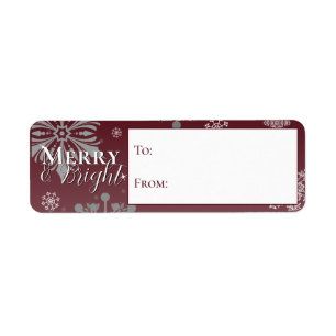 Red Merry and Bright Snowflakes To and From
