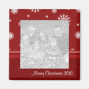 Red Merry Christmas 2010 Photo Magnet