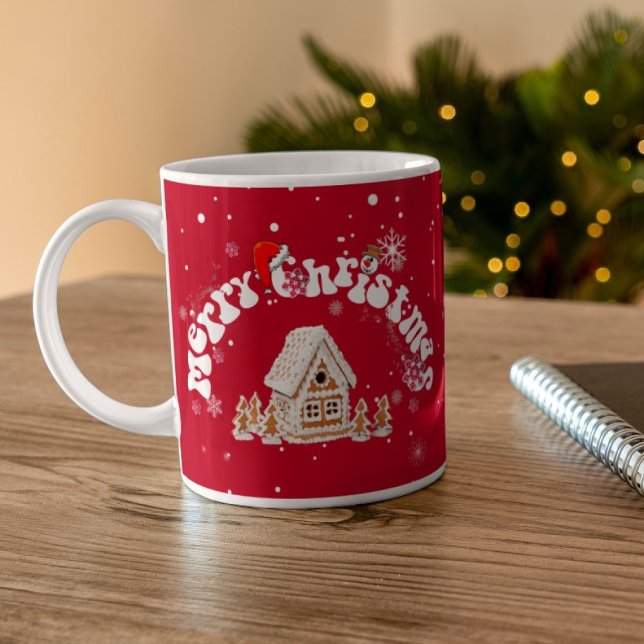 Red Merry Christmas artsy Graffiti Coffee Mug (Creator Uploaded)