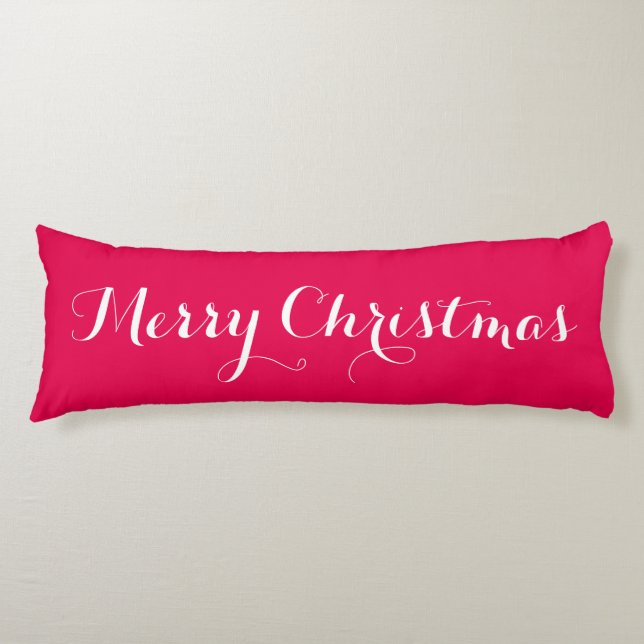 Red Merry Christmas Body Pillow (Front)