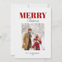 Red Merry Christmas Card