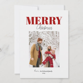 Red Merry Christmas Card