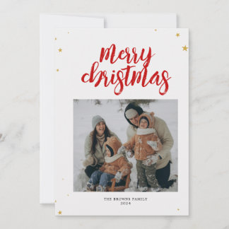 Red Merry Christmas Card