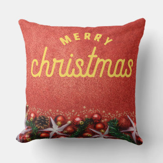 Red Merry Christmas Cushion