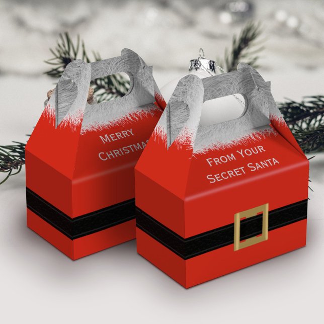 Red Merry Christmas from Secret Santa Favour Box (Merry Christmas from Your Secret Santa)