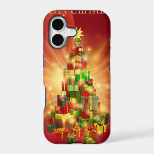 Red Merry Christmas Gift Tree Design
