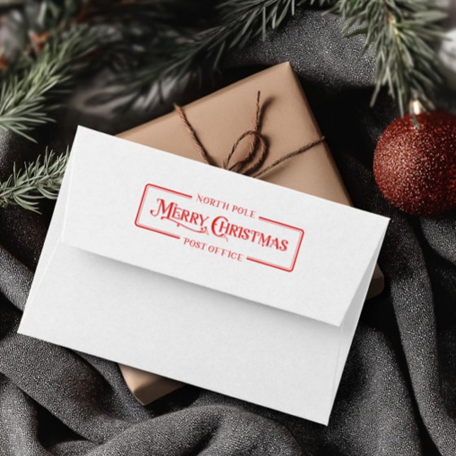 Red Merry Christmas Post Office Self-inking Stamp (Red Merry Christmas Post Office Self-inking Stamp)