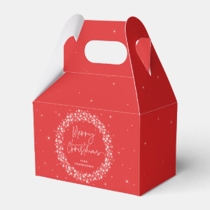 Red Merry Christmas Sparkling Lights Favour Box
