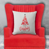 Red Merry Christmas Tree Stars Holiday