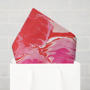 Red Merry Marble Tissue Paper