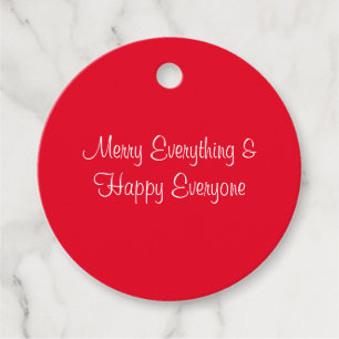 Red Merry Xmas Everything Gift Tag