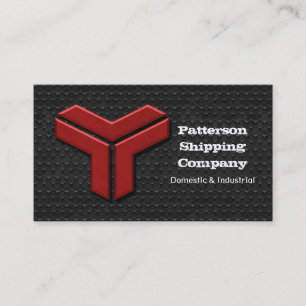 Red Metal Grunge Business Card