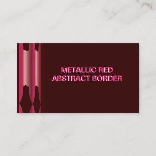 Red metallic border business card template