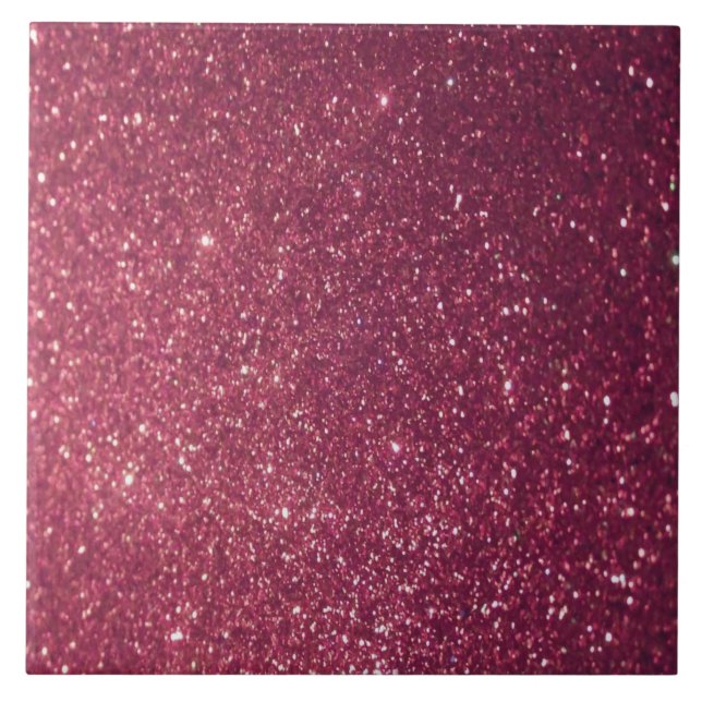 Red metallic  glitter tile (Front)