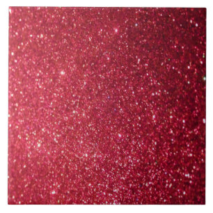 Red metallic glitter tile