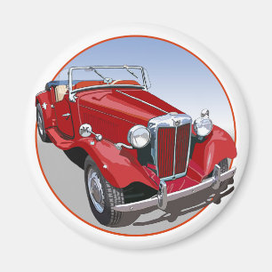 Red MG TD Magnet