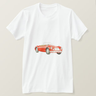 Red MGA Classic car T Shirt art customizable