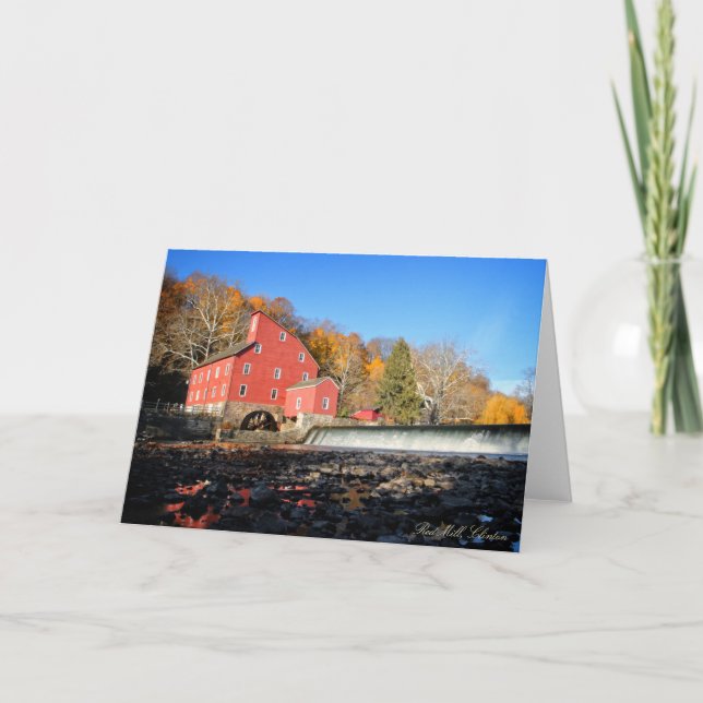 Red Mill, Clinton, New Jersey - 5x7 Greeting Card (Front)