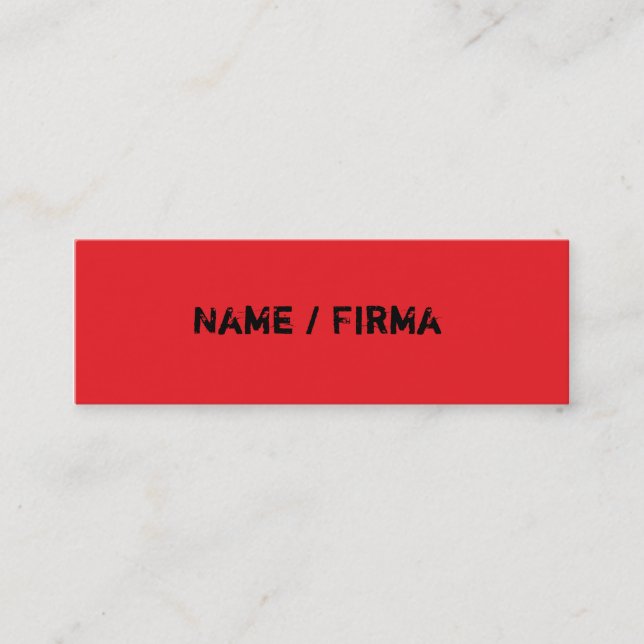 red mini business cards (Front)