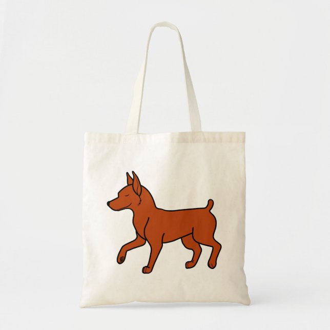 Red Miniature Pinscher Tote Bag (Front)