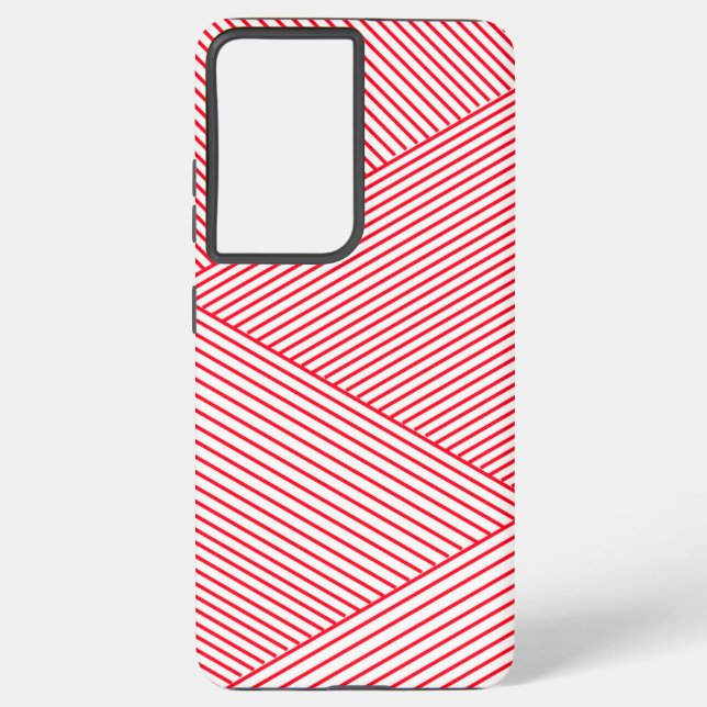 Red minimal pattern samsung galaxy s21 ultra case (Back)
