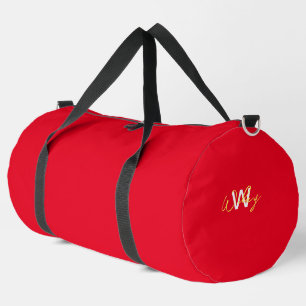Red minimalist business Duffle Bag