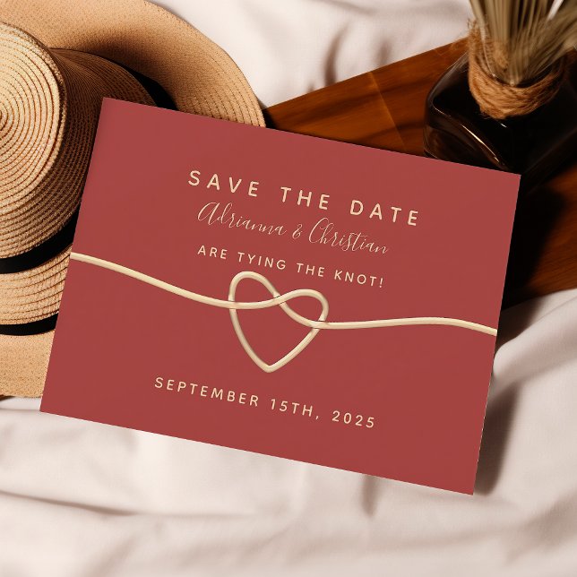 Red Minimalist Wedding Save The Date (Creator Uploaded)