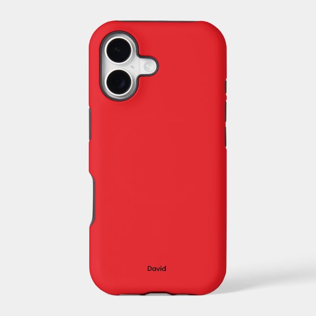 Red Minimalistic Custom Name Personalised (Back)