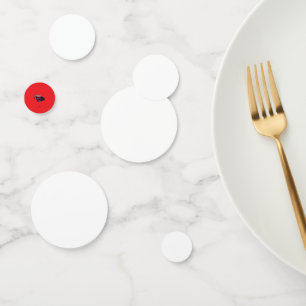 Red Minimalistic Custom Photo Name Personalised  Confetti