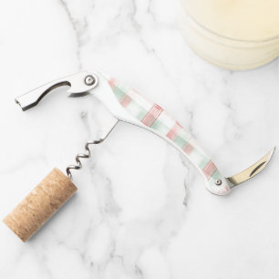 Red Mint Mocha Peppermint Stripes Corkscrew