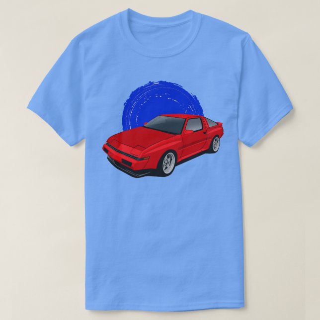 Red Mitsubishi Starion Turbo 19821990 T-Shirt (Design Front)