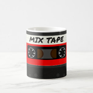 Red Mix Tape - 80s And 90s Retro Inspired Gift Coffee Mug
