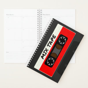 Red Mix Tape - 80s And 90s Retro Inspired Gift Planner