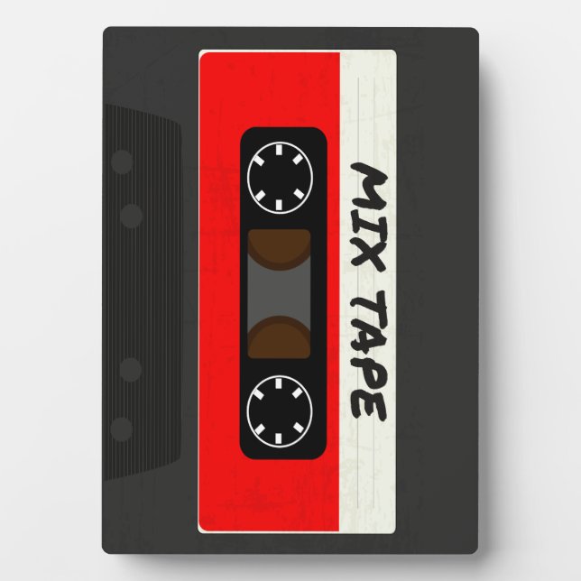 Red Mix Tape - 80s And 90s Retro Inspired Gift Plaque (Front)