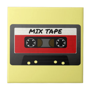 Red Mix Tape - 80s And 90s Retro Inspired Gift Tile