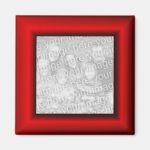 Red Mock Frame Border Magnet