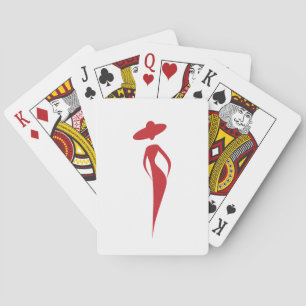 Red Model Playing Cards