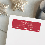 Red | Modern Bow Simple Minimal Return Address<br><div class="desc">Sweet and simple return address labels feature a minimalist layout that's perfect for your Christmas holiday greetings or all year long. Customise with your family name and address in clean,  classic serif typeface on a festive red background. A petite bow along the bottom completes the design.</div>