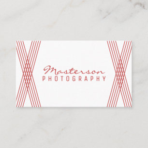 Red Modern Deco Business Card